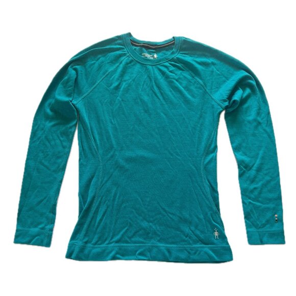 Smartwool Women’s 100% Merino Wool 250 Midweight Base Layer Size M Green Blue - Picture 1 of 7